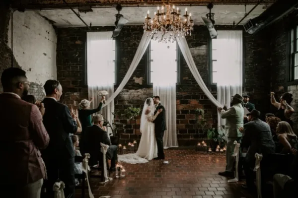 North georgia wedding venues ceremony first kiss