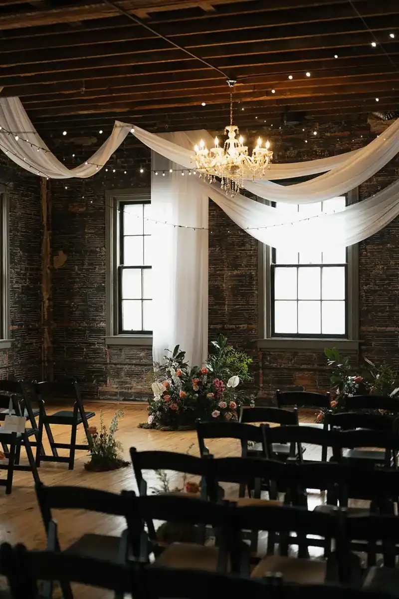 New Holland Parlor Gainesville GA Wedding Venue romantic drapery result